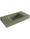 CLOUD væghængt håndvask 90 x 46 cm Solid surface - Armygrøn