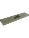 CLOUD væghængt håndvask 190 x 46 cm Solid surface - Armygrøn