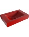 CLOUD væghængt håndvask 70 x 46 cm Solid surface - Rød