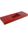 CLOUD væghængt håndvask 130 x 46 cm Solid surface - Rød