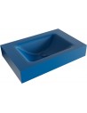 CLOUD væghængt håndvask 70 x 46 cm Solid surface - Jeansblå