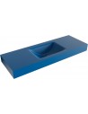 CLOUD væghængt håndvask 130 x 46 cm Solid surface - Jeansblå