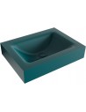 CLOUD væghængt håndvask 60 x 46 cm Solid surface - Petrolium