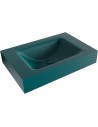 CLOUD væghængt håndvask 70 x 46 cm Solid surface - Petrolium