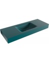 CLOUD væghængt håndvask 120 x 46 cm Solid surface - Petrolium
