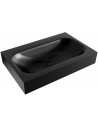 BIG SMALL væghængt håndvask 70 x 46 cm Solid surface - Sort