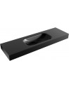 BIG SMALL væghængt håndvask 150 x 46 cm Solid surface - Sort