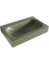BIG SMALL væghængt håndvask 70 x 46 cm Solid surface - Armygrøn