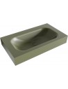 BIG SMALL væghængt håndvask 80 x 46 cm Solid surface - Armygrøn