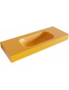 BIG SMALL væghængt håndvask 120 x 46 cm Solid surface - Okker