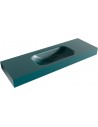 BIG SMALL væghængt håndvask 140 x 46 cm Solid surface - Petrolium
