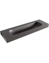 BIG LARGE væghængt håndvask 150 x 46 cm Solid surface - Mørkegrå