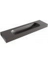 BIG LARGE væghængt håndvask 170 x 46 cm Solid surface - Mørkegrå