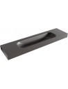 BIG LARGE væghængt håndvask 180 x 46 cm Solid surface - Mørkegrå