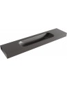 BIG LARGE væghængt håndvask 200 x 46 cm Solid surface - Mørkegrå