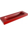 BIG LARGE væghængt håndvask 140 x 46 cm Solid surface - Rød