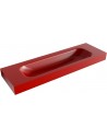 BIG LARGE væghængt håndvask 150 x 46 cm Solid surface - Rød