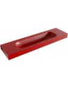 BIG LARGE væghængt håndvask 170 x 46 cm Solid surface - Rød