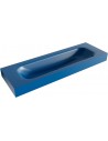 BIG LARGE væghængt håndvask 140 x 46 cm Solid surface - Jeansblå