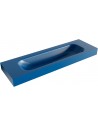 BIG LARGE væghængt håndvask 150 x 46 cm Solid surface - Jeansblå