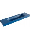 BIG LARGE væghængt håndvask 180 x 46 cm Solid surface - Jeansblå
