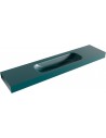 BIG LARGE væghængt håndvask 200 x 46 cm Solid surface - Petrolium