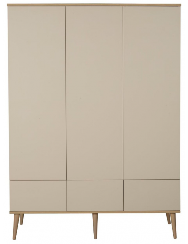 FLOW Klædeskab 198 x 144 cm - Bøg/Lergrå