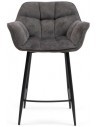Carnaby barstol i polyester og metal H96,5 cm - Sort/Elefantgrå