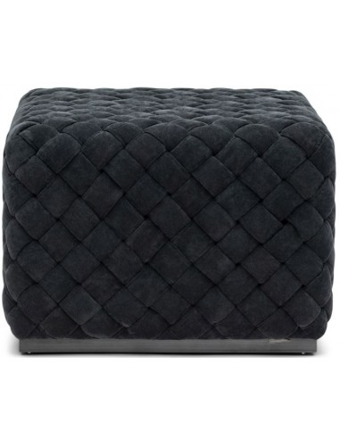 Bænk i tweed og metal 60 x 60 cm -...