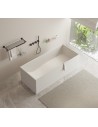 Ideavit Solidstar fritstående badekar 180 x 76 cm Solid surface - Mat hvid