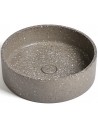 Ideavit Ora bordmonteret håndvask Ø39 cm Beton - Betongrå terrazzo