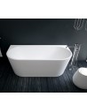 Ideavit ALEXA fritstående væg badekar 170 x 80 cm Akryl - Mat hvid