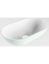 POOLE håndvask 30 x 18 cm Solid surface - Talkum/Svag grøn