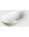 POOLE håndvask 30 x 18 cm Solid surface - Talkum/Armygrøn