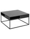 Willford sofabord i metal og melamin 80 x 80 cm - Sort