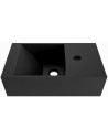 TYNE Væghængt venstrevendt håndvask 40 x 23 cm Solid surface - Sort