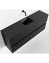 ADA Komplet badmiljø centreret håndvask B120 x H50 cm MDF - Sort/Sort