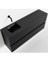 ADA Komplet badmiljø venstrevendt håndvask B120 x H50 cm MDF - Sort/Sort