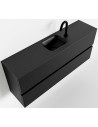 ADA Komplet badmiljø centreret håndvask B120 x H50 cm MDF - Sort/Sort