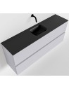 ADA Komplet badmiljø centreret håndvask B120 x H50 cm MDF - Svag grå/Sort