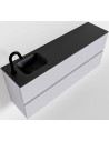 ADA Komplet badmiljø venstrevendt håndvask B120 x H50 cm MDF - Svag grå/Sort