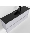ADA Komplet badmiljø centreret håndvask B120 x H50 cm MDF - Svag grå/Sort