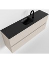 ADA Komplet badmiljø centreret håndvask B120 x H50 cm MDF - Linned/Sort