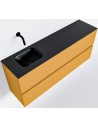 ADA Komplet badmiljø venstrevendt håndvask B120 x H50 cm MDF - Okker/Sort
