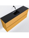 ADA Komplet badmiljø centreret håndvask B120 x H50 cm MDF - Okker/Sort