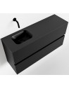 ADA Komplet badmiljø venstrevendt håndvask B100 x H50 cm MDF - Sort/Sort