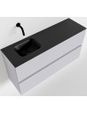 ADA Komplet badmiljø venstrevendt håndvask B100 x H50 cm MDF - Svag grå/Sort