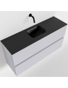ADA Komplet badmiljø centreret håndvask B100 x H50 cm MDF - Svag grå/Sort