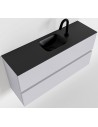 ADA Komplet badmiljø centreret håndvask B100 x H50 cm MDF - Svag grå/Sort