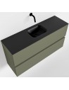 ADA Komplet badmiljø centreret håndvask B100 x H50 cm MDF - Armygrøn/Sort